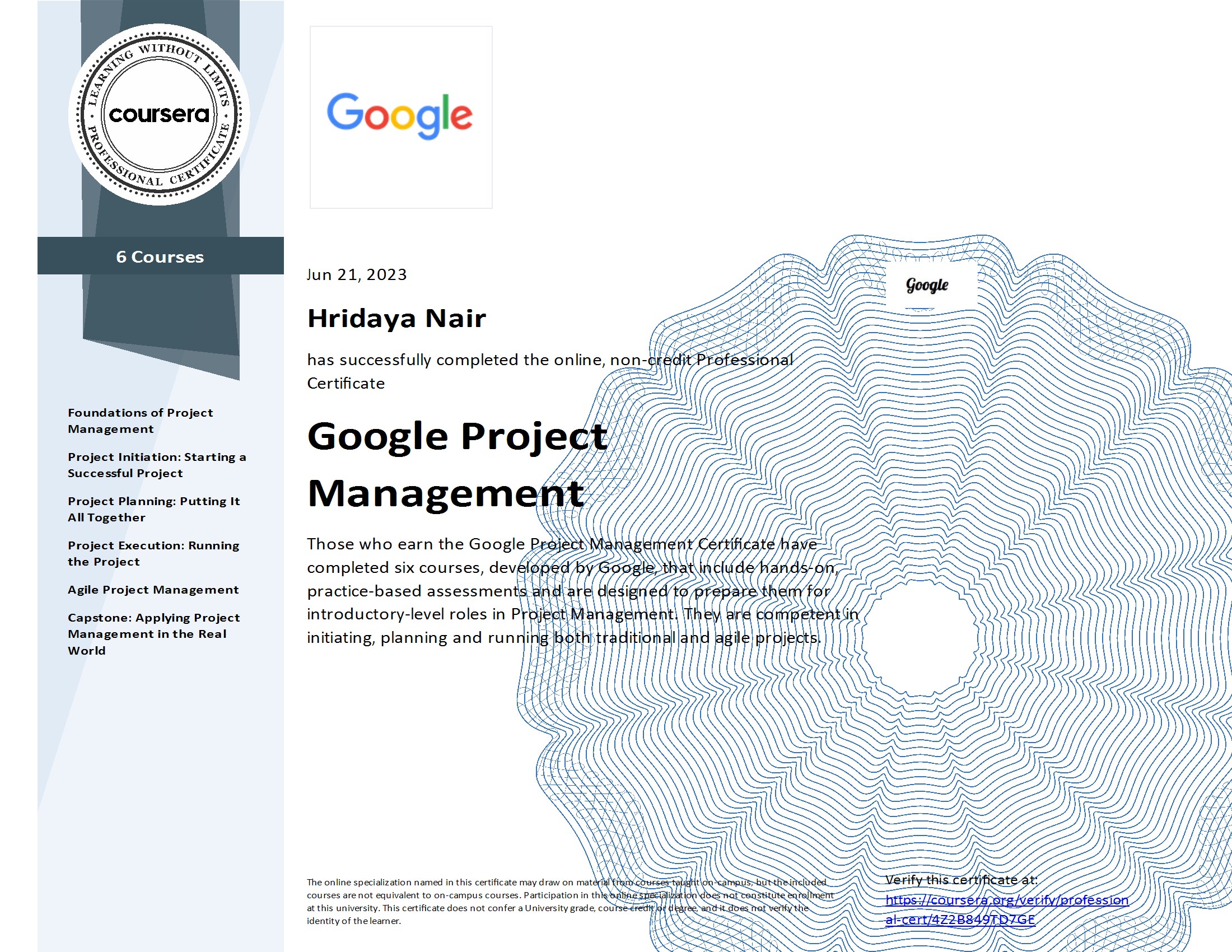 Google Project Management