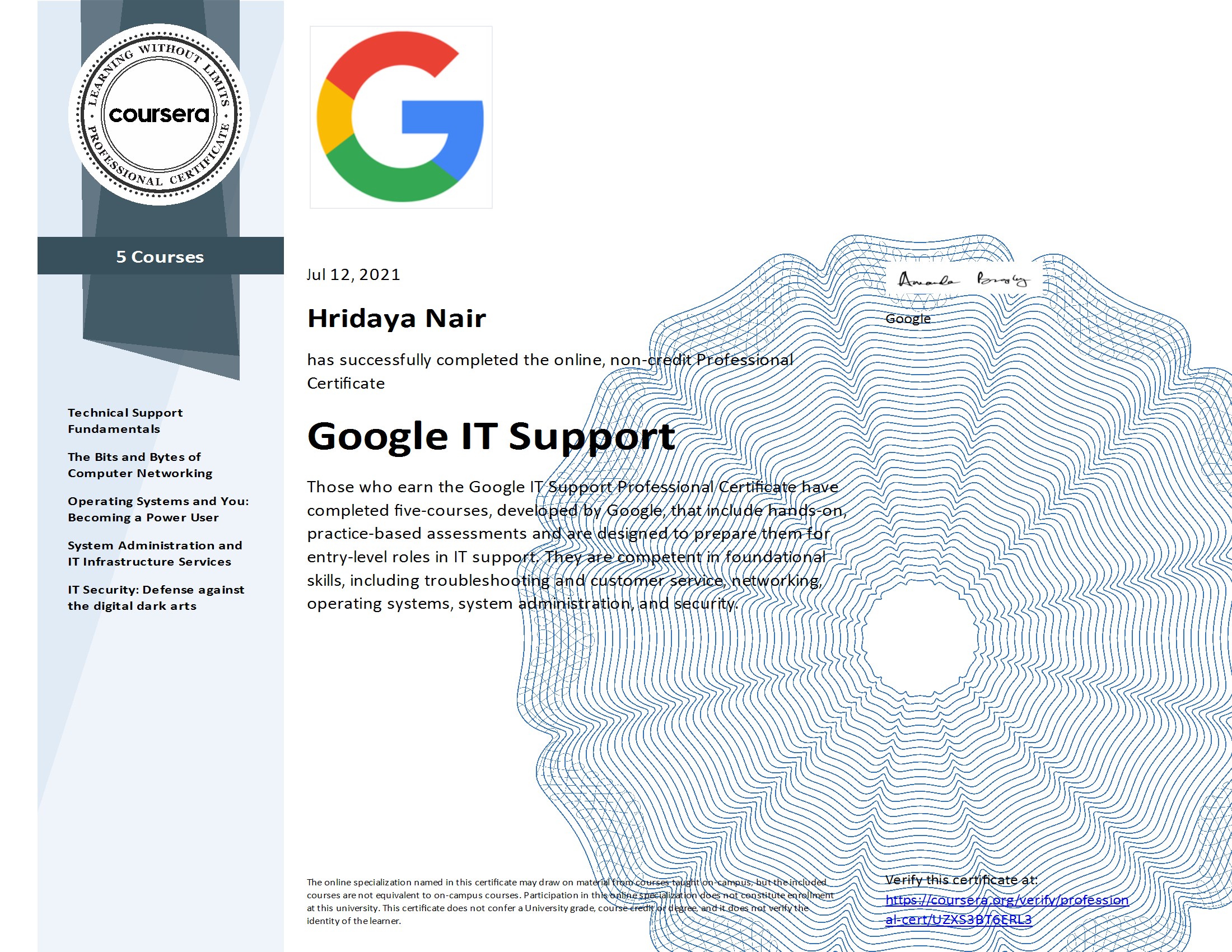 Google IT Support