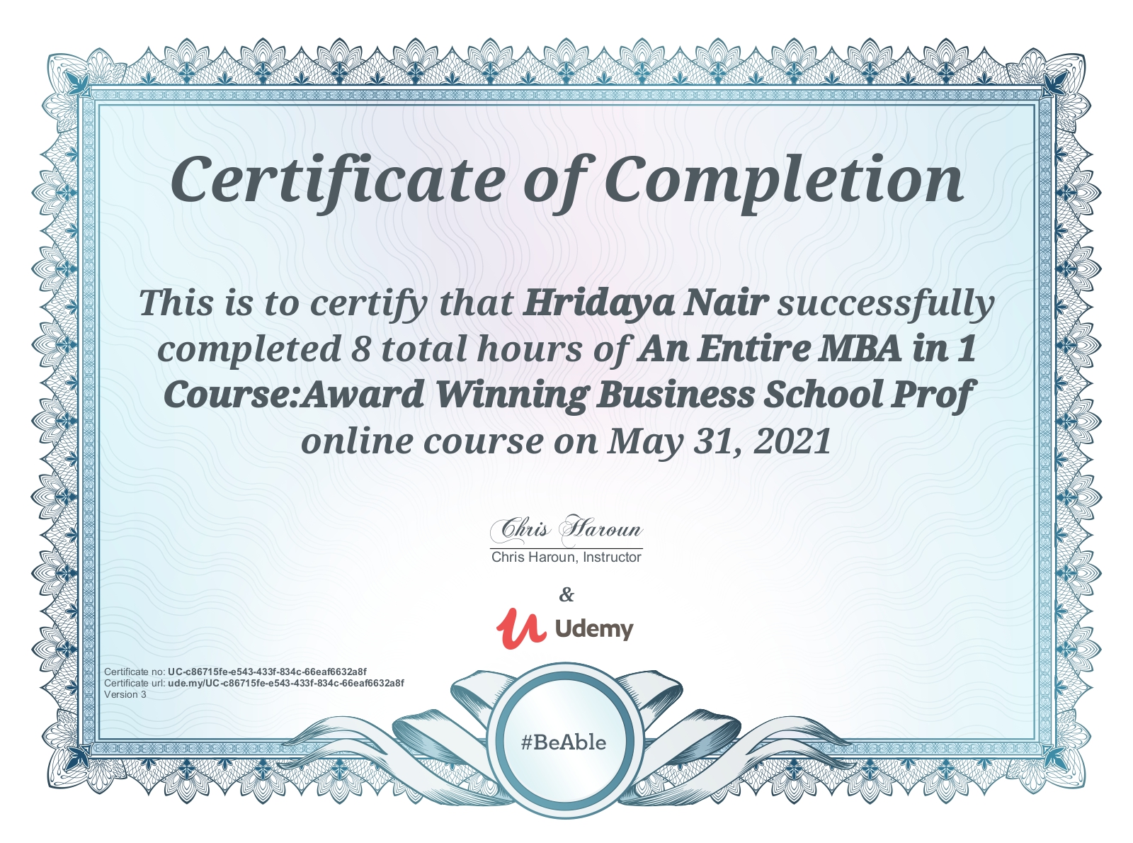 An Entire MBA in 1 Course